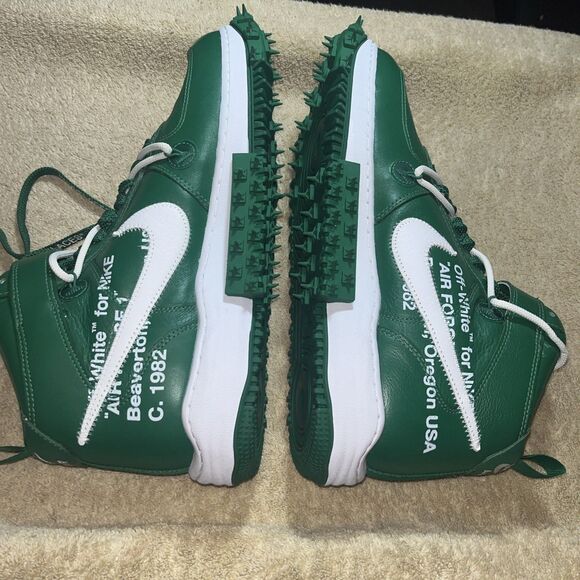 Size 13 - Off-White x Nike Air Force 1 SP Leather Mid Pine Green Beaverton Or main image 5